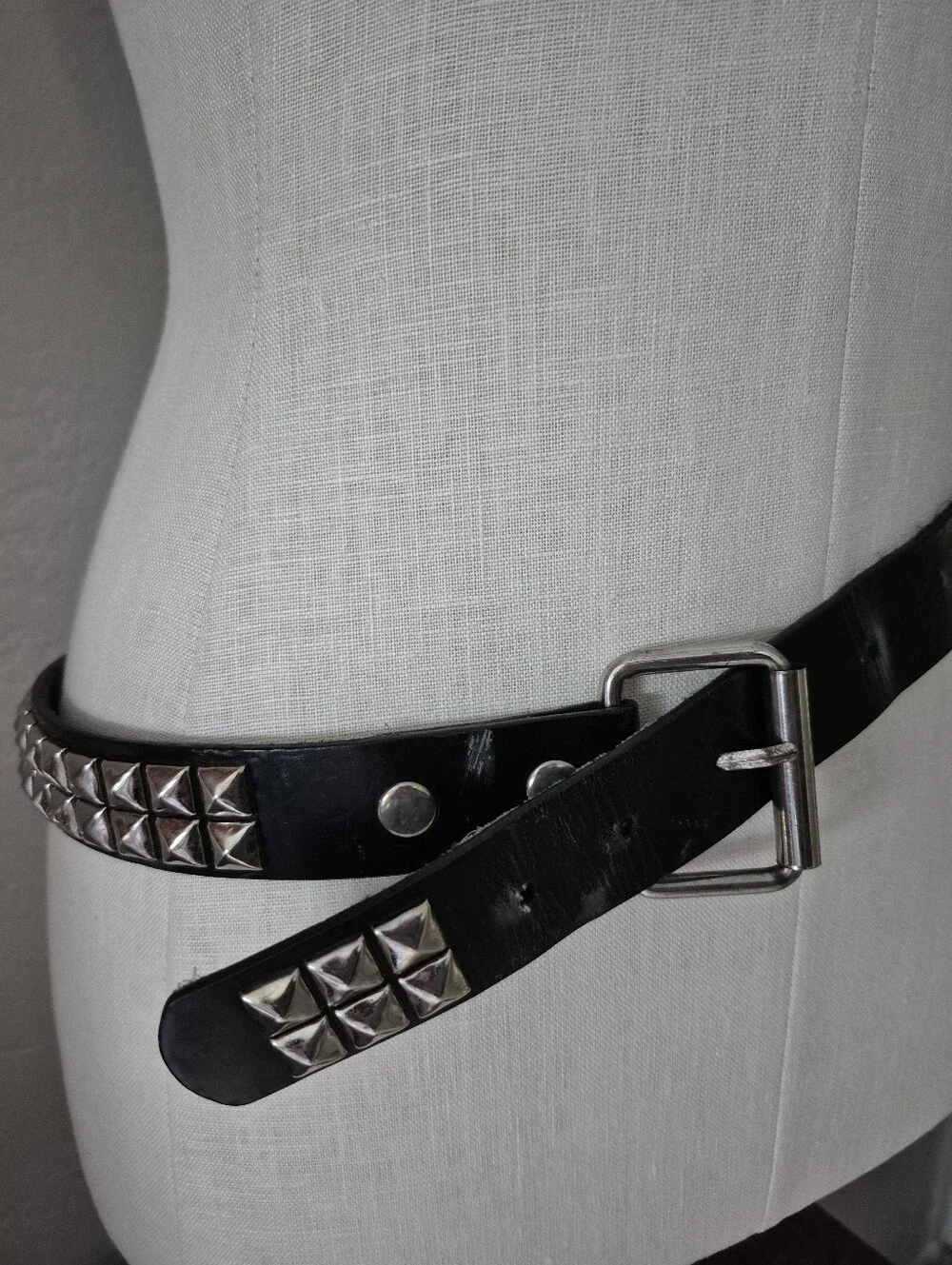 Vegan Leather 2 Row Pryamud Belt 38